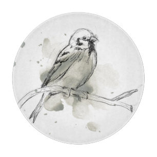 Gestural Bird Study Cutting Board