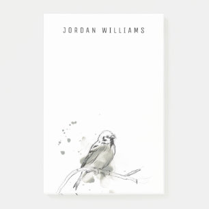 Gestural Bird Study Post-it Notes