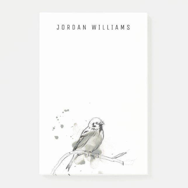 Gestural Bird Study Post-it Notes (Front)