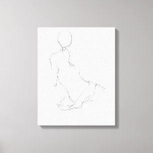 Gestural Contour Canvas Print