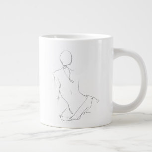 Gestural Contour Large Coffee Mug