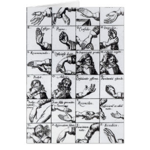Gestures for miming John Bulwer's 'Chrilogia