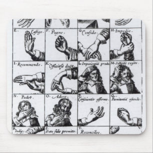 Gestures for miming John Bulwer's 'Chrilogia Mouse Mat