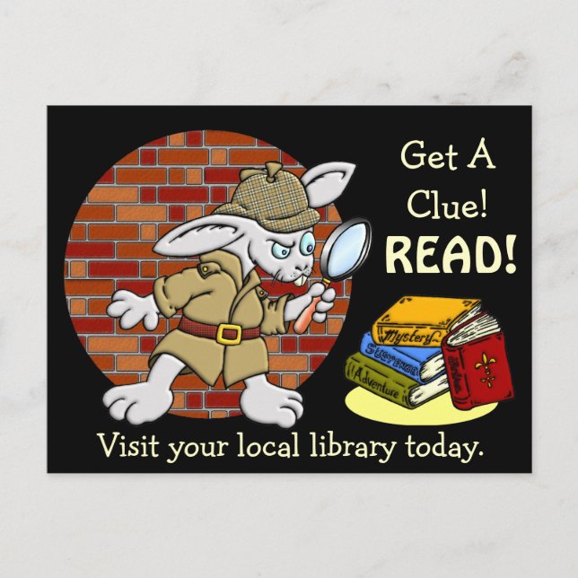 Get A Clue!  READ! Postcard (Front)