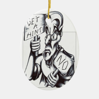 Get a Hint - NO! Ceramic Tree Decoration