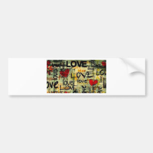 Get A Little Love Graffiti Bumper Sticker