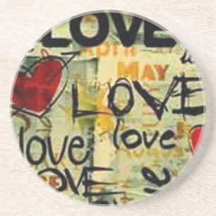 Get A Little Love Graffiti Coaster