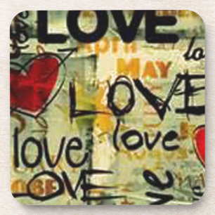 Get A Little Love Graffiti Coaster