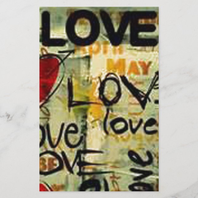 Get A Little Love Graffiti Stationery (Front)