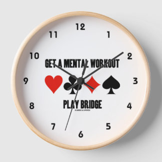 Get A Mental Workout Play Bridge Four Card Suits Clock