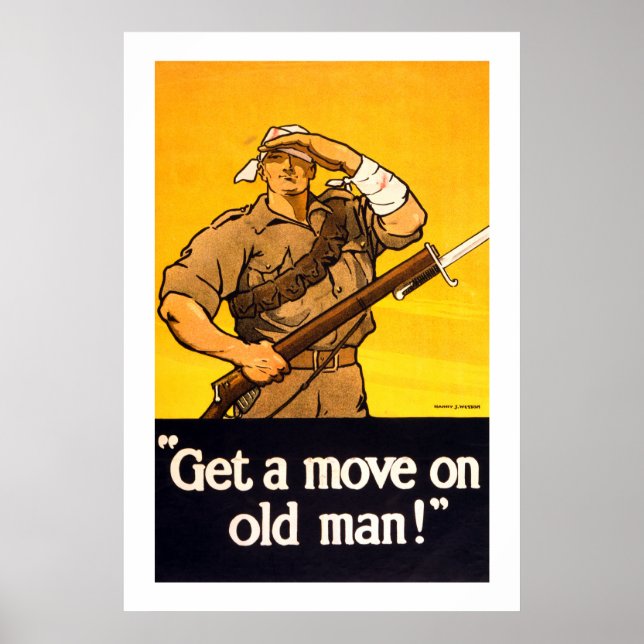 Get a Move on Old Man Poster (Front)