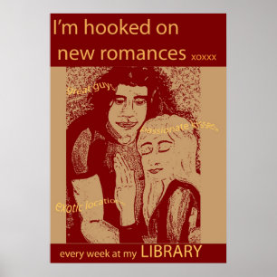 Get a new romance - at your library poster