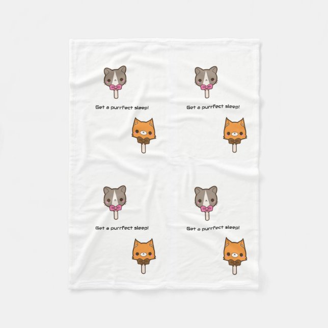 Get a purrfect sleep fleece blanket (Front)