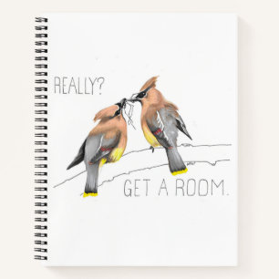 Get a Room (Cedar Waxwings Courting) Notebook