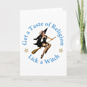 Get a Taste of Religion - Lick a Witch Card