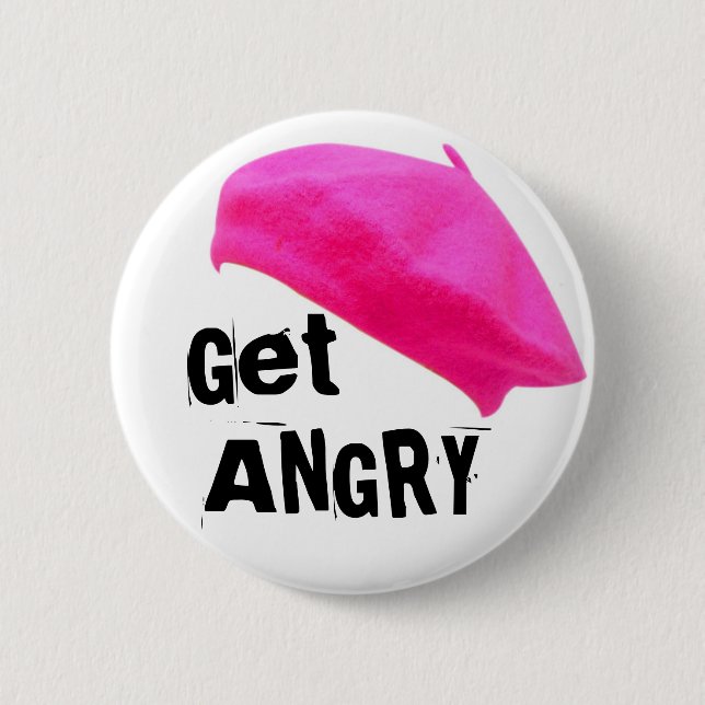 Get Angry 6 Cm Round Badge (Front)
