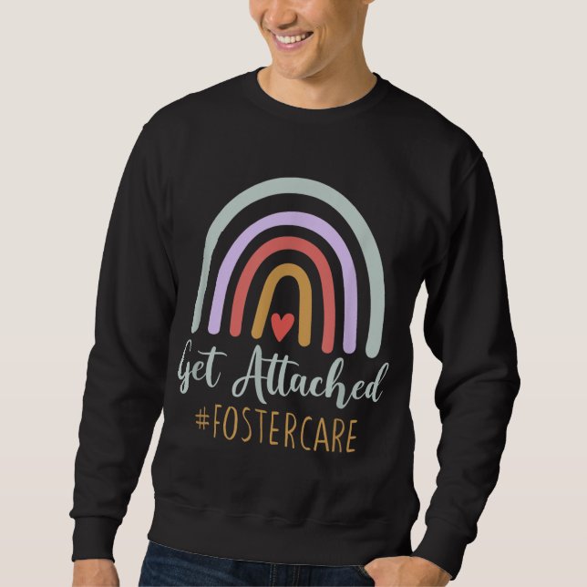 Get Attached Foster Care - Foster Mum Dad Parent A Sweatshirt (Front)