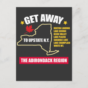 get away to upstate ny the adirondack region postcard