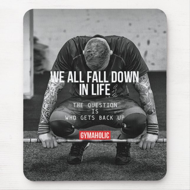 Get Back Up - Workout Motivational Mouse Mat (Front)