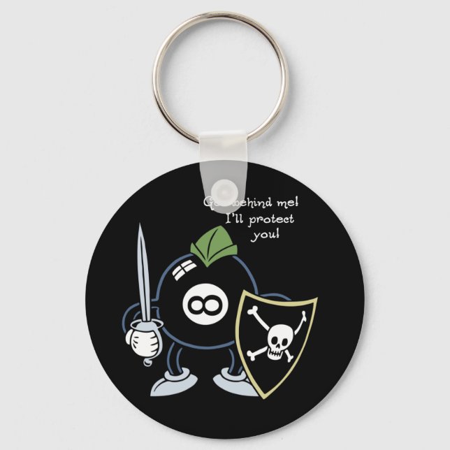 Get Behind the 8-Ball! Key Ring (Front)