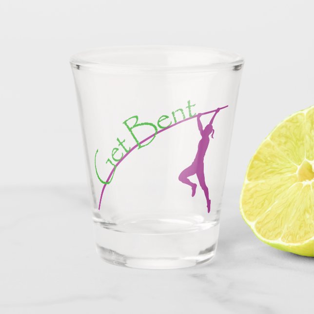 Get Bent Women's Pole Vaulter Shot Glass (Front)