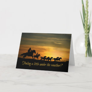 Get Better, Feel Better Cowboy Riding Card