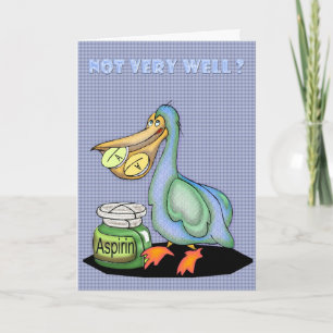 Get better soon card, Pelican Card
