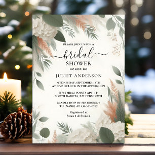 Get Blush Peach Mint Moss Sage Green Bridal Shower Invitation