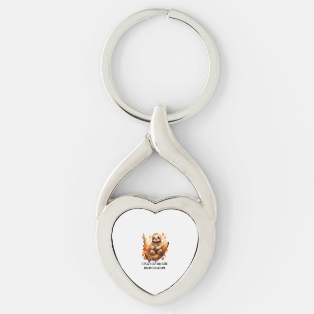 Get Cosy and Sloth Around This Autumn Key Ring (Front)