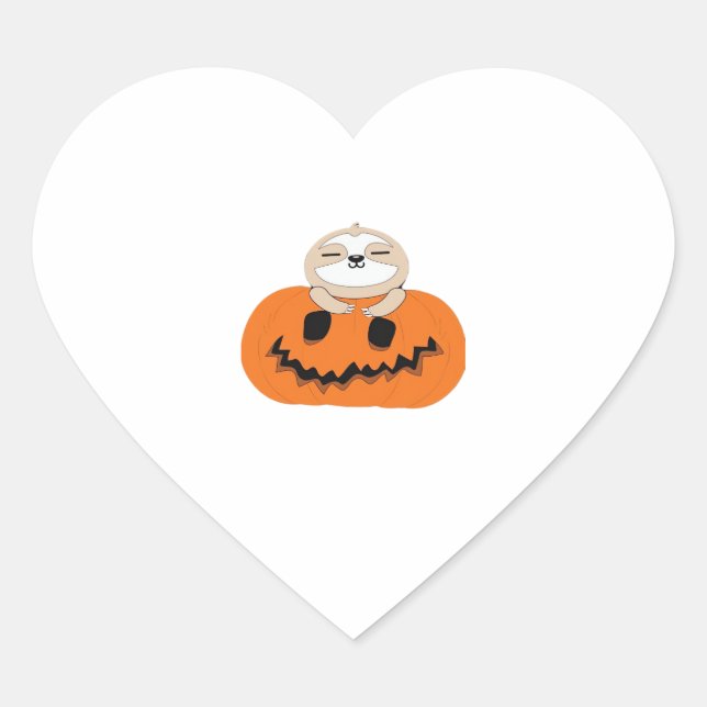 Get Cosy with Our Halloween Sloth T-Shirt – The Ul Heart Sticker (Front)