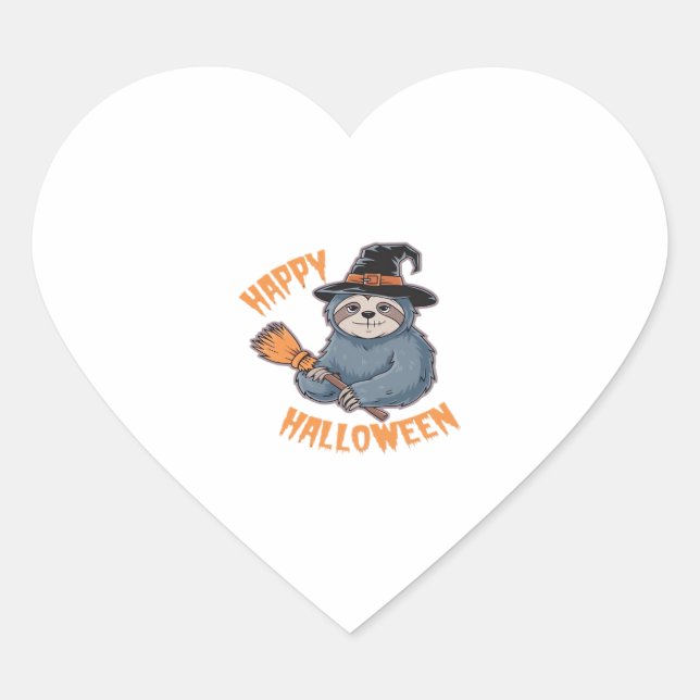 Get Cosy with Our Halloween Sloth T-Shirt � The Ul Heart Sticker (Front)