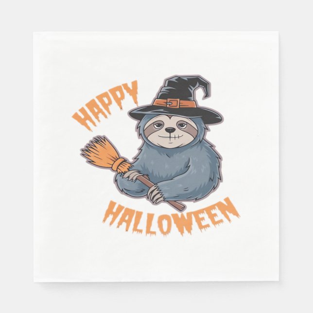 Get Cosy with Our Halloween Sloth T-Shirt – The Ul Napkin (Front)