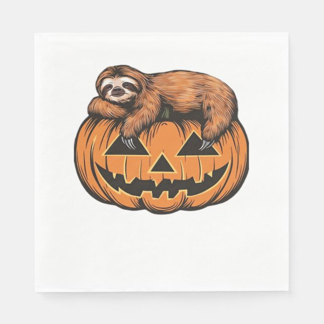 Get Cosy with Our Halloween Sloth T-Shirt – The Ul Napkin (Front)