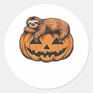 Get Cozy with Our Halloween Sloth T-Shirt – The Ul Classic Round Sticker