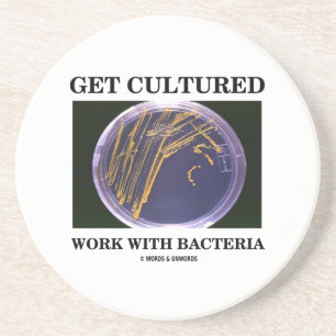 Get Cultured Work With Bacteria (Agar Plate) Coaster