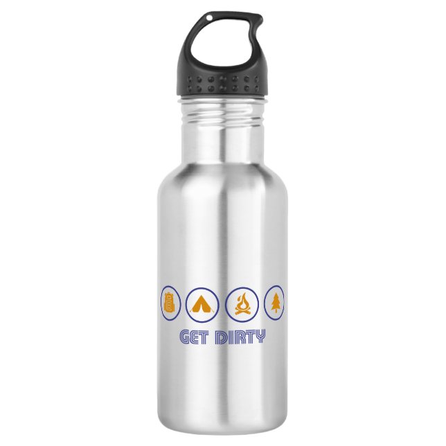 Get Dirty Camping 532 Ml Water Bottle (Front)