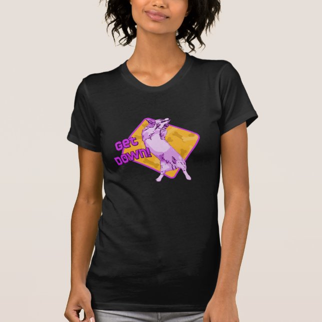 Get Down Obedience Corgi T-Shirt (Front)