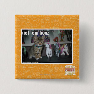 Get em boyz 15 cm square badge