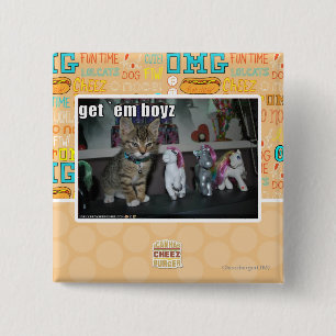 Get em boyz 15 cm square badge