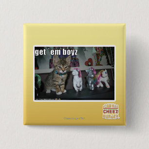 Get em boyz 15 cm square badge
