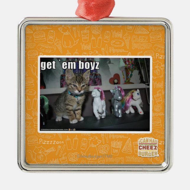 Get em boyz metal tree decoration (Front)