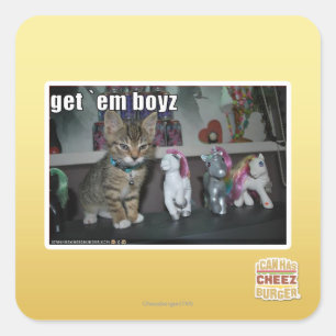 Get em boyz square sticker