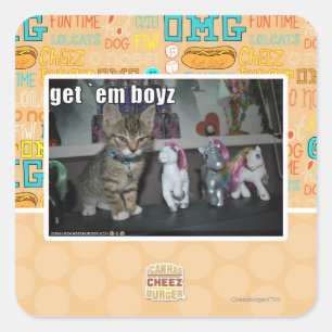 Get em boyz square sticker