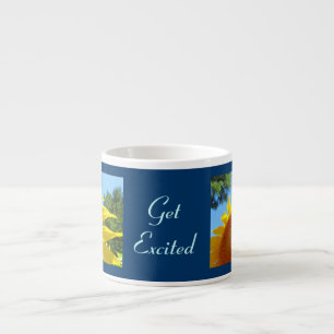 Get Excited espresso mugs Sunflowers Blue