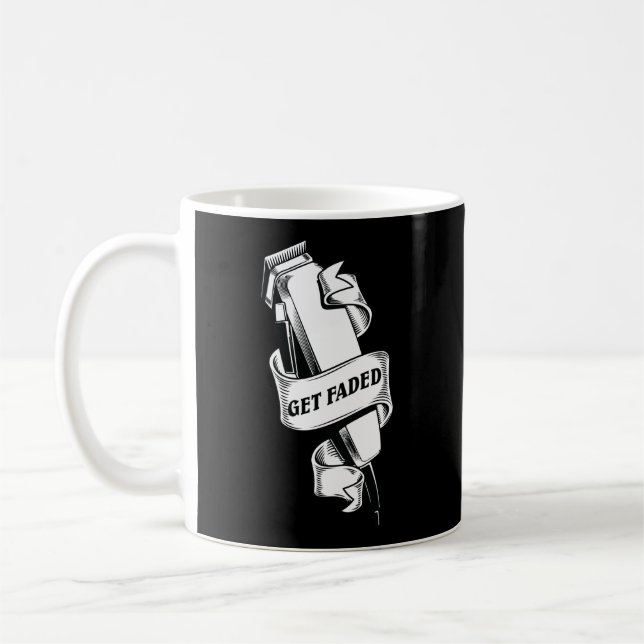 Get Faded Master Barber Clipper Fade Hoodie Coffee Mug (Left)