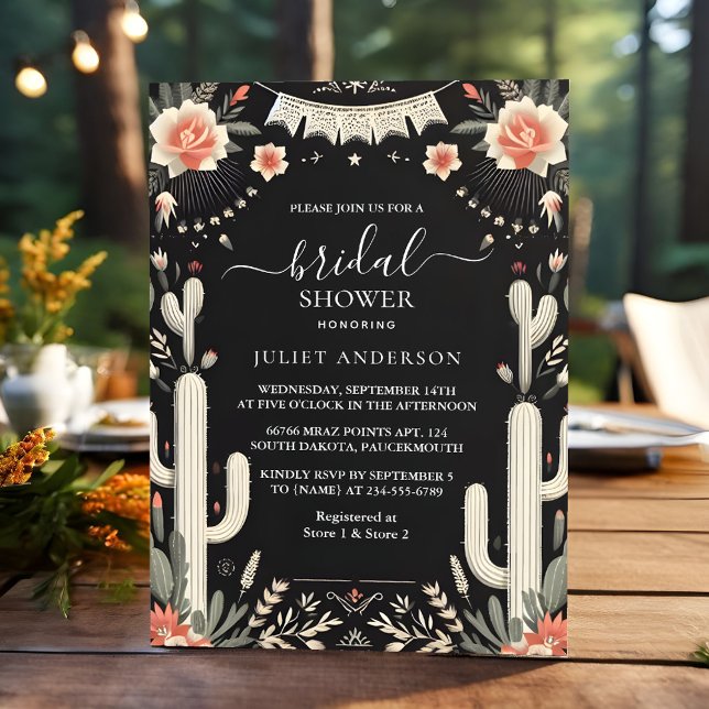 Get Fiesta Cactus Travel Mexicans Bridal Shower Invitation (Creator Uploaded)