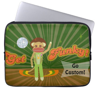Get Funky Sock Monkey Custom Style Laptop Sleeve