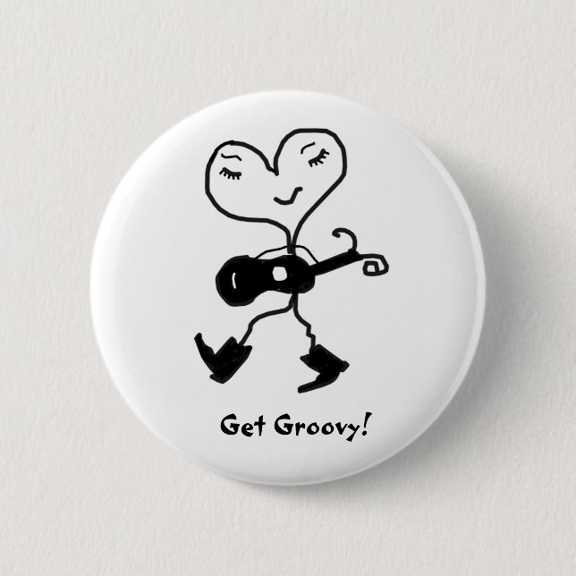 Get Groovy! 6 Cm Round Badge (Front)
