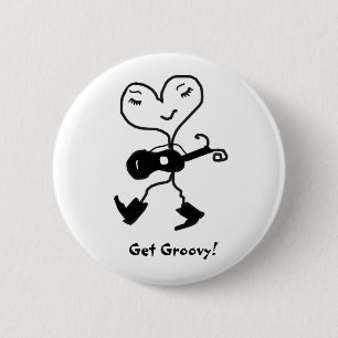 Get Groovy! 6 Cm Round Badge