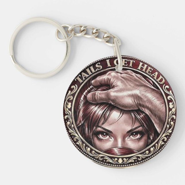 Get Head Commemorative Coin Funny Heads Key Ring (Front)